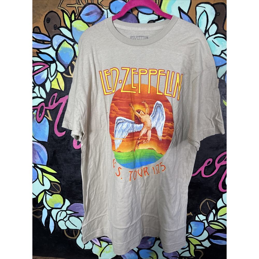 Led Zeppelin 1975 Tour Tee T-Shirt, XL